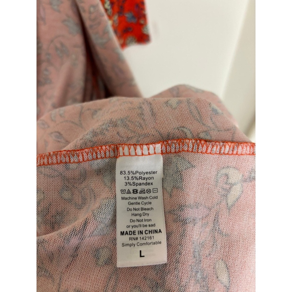 LulaRoe Women's Red Floral Cardigan Size L - Picture 5 of 5